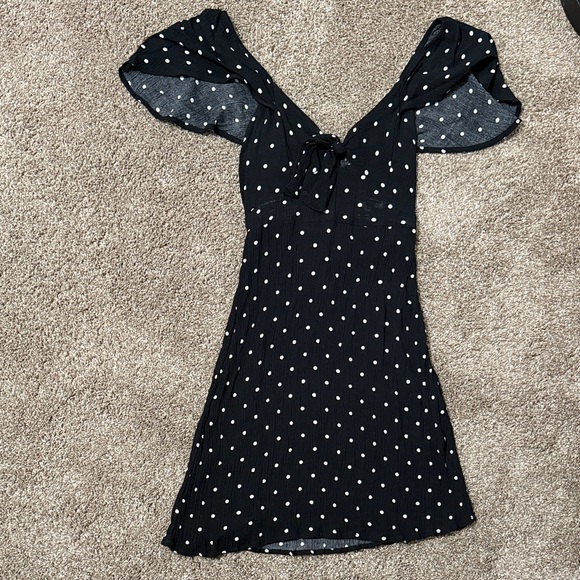 Small Black and White Polka Dot Dress - Picture 1 of 8